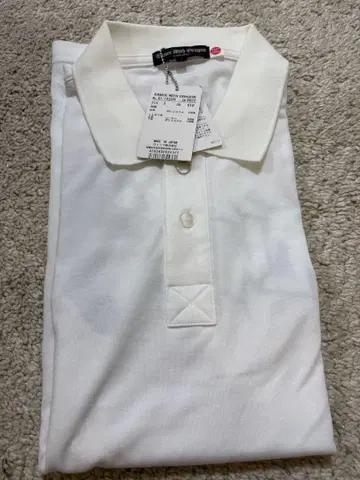 골프용 DANCE WITH DRAGON 화이트 피케 셔츠 L