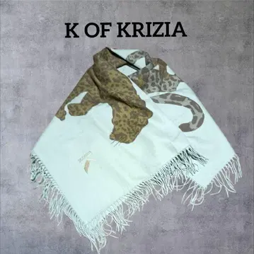K OF KRIZIA 레오파드 레오파드 무늬 대형 숄 스톨