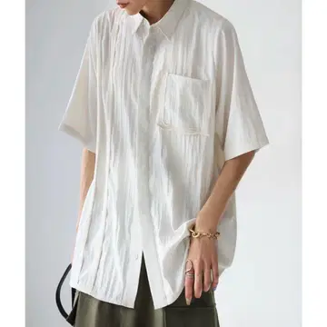 안티카 미사용 테이프 디자인 반팔 셔츠