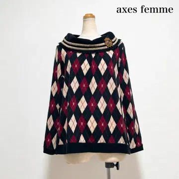 axes femme 아가일 니트 블랙 와펜 서브컬쳐 y2k 헤이세이