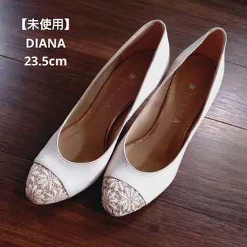 [ 미사용 ] DIANA 다이애나 하이힐 플라워 레이스 23.5cm