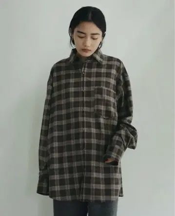 아누케 체크 오버 셔츠