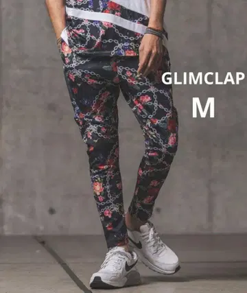 GLIMCLAP 플라워 팬츠 체인 꽃무늬 장미 M