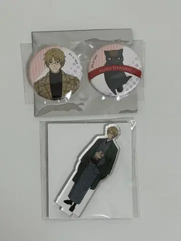 나츠메 우인장 마루이 나토리 슈이치 미니 아크릴 스탠드 캔뱃지 세트