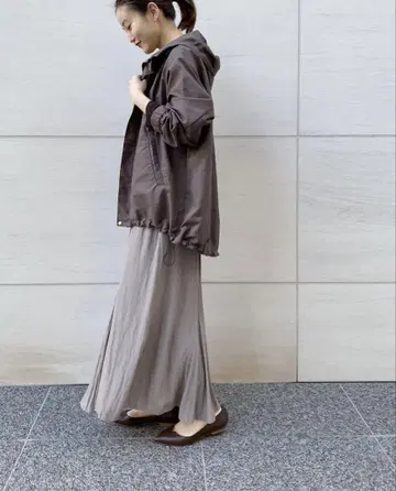 IENA P 타프타 후데트 블루종 그레이 36