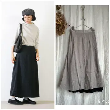 의류 리프로덕션 오브 워커즈 백 개더 스커트