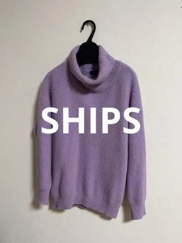 SHIPS 보라색 터틀넥 니트