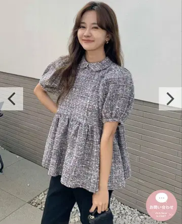 TWEED CLARISSE PEARL BUTTON TOPS 트위드