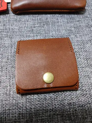 도치기현 가죽 브라운 가죽 코인 케이스 MADE IN JAPAN