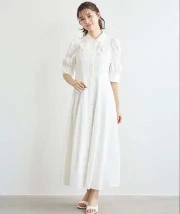 LILIAN CALAT 플라워 모티브 셔츠 원피스