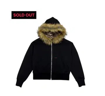 9/S PROJECT FUR ZIP HOODIE - BLACK