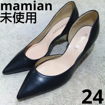 미사용 mamian 블랙 스틸레토 펌프스 24