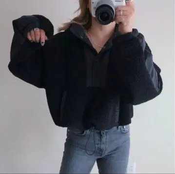 ZARA 보아 원단 콤비 자켓