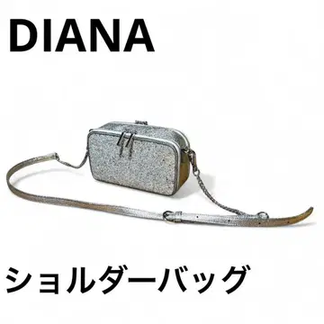 DIANA 글리터 숄더백 실버 라메