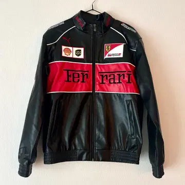 [레어] Ferrari 빈티지 가죽 자켓 L
