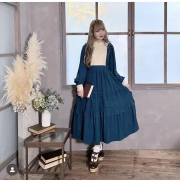 엑시즈팜 kawaii 앤티크 인형 롱 원피스 시착만 한 상품