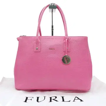 훌라 토트백 인기 디자인 로고 앤티크 핑크 가죽 FURLA