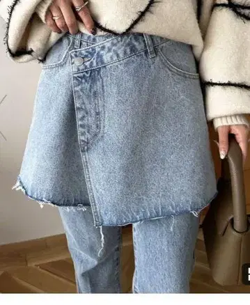 한정 가격 새상품 Discoat US 코튼 데님 랩스커트