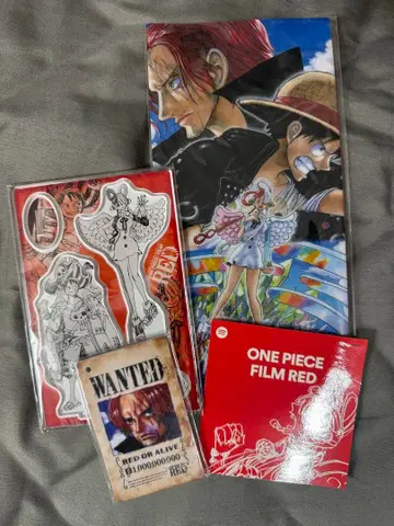 최종 가격 인하 ONEPIECE FILM RED 영화관 굿즈 세트