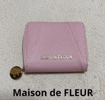 Maison de FLEUR 이단 접이식 지갑 핑크