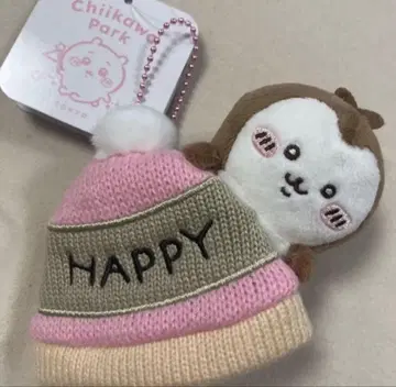 치이카와 파크 장수풍뎅이 마스코트 사이즈 니트 모자 키링