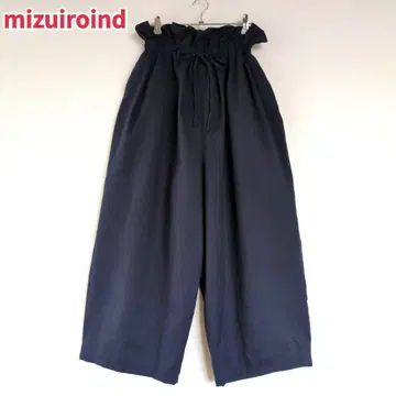 mizuiroind 미즈이로 인드 와이드 팬츠 허리밴딩 네이비 M