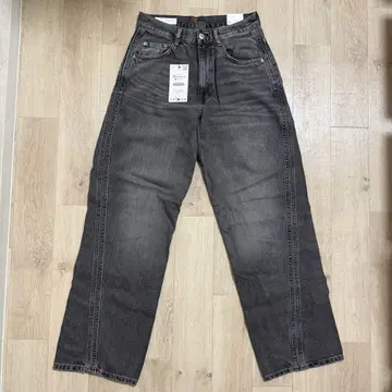 새상품 ZARA 배기 데님 팬츠 블랙 36