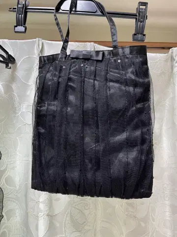 블랙 레이스 디자인의 서브 토트백 포멀 스톨 세트 (별도 판매 가능)