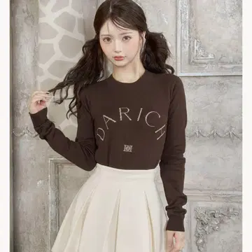 Darich 다리치 DARCH 로고 니트탑 브라운