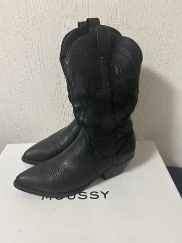 Moussy 블랙 웨스턴 부츠 M
