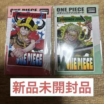 ONE PIECE 메탈릭 아크릴 카드 조로 루피 2장 세트