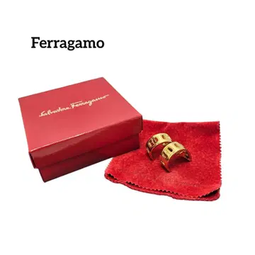 [ 컨디션 최상 ] Ferragamo 귀찌 바라 J형 골드