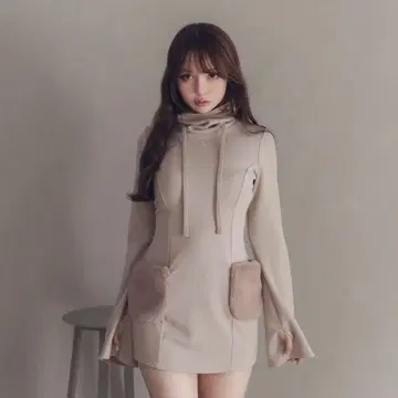 ANDMARY Fur pocket mini dress 매장 구매품