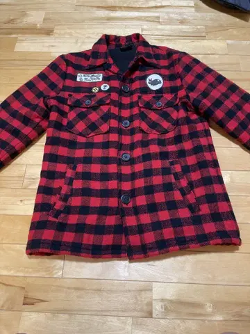 Hurley 빨검 체크 자켓 M