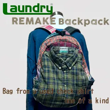 laundry 랜드리 플란넬 셔츠 리메이크 백팩 백팩 하나뿐인 아이템