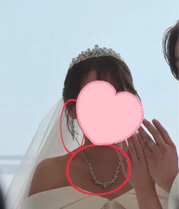 웨딩 목걸이와 귀걸이