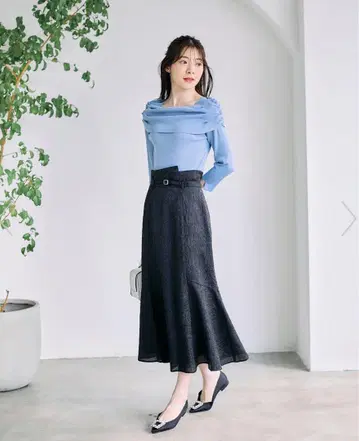 [12아젠다] 라메 자카드 머메이드 스커트