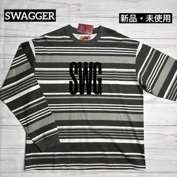새상품 미사용 스와거 롱T 보더 긴팔 티셔츠 SWAGGER