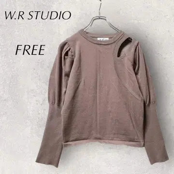 W.R STUDIO 얇은 소재 니트 (FREE) 왼쪽 어깨 트임 스웨터