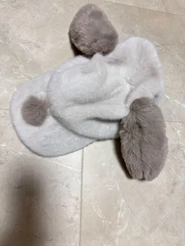 스누피 토끼 귀 퍼 햇