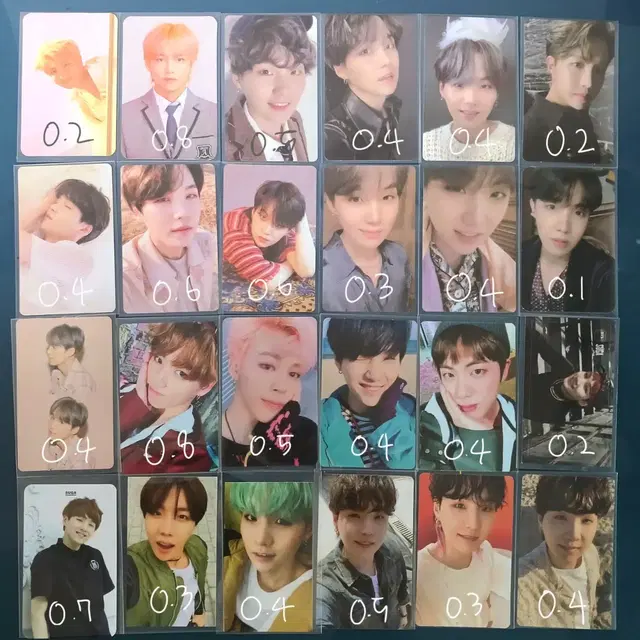 방탄포카 알엠 진 슈가 제이홉 뷔 지민 정국