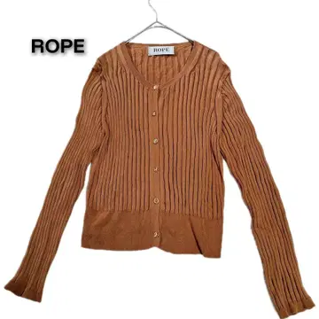 ROPE 패턴 다른 버튼 하찌 편직 코튼 니트 M