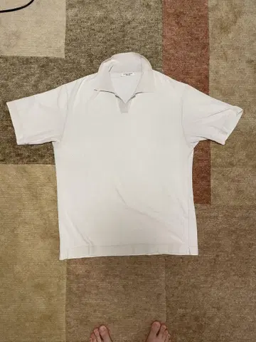 UNITED ARROWS 오픈 카라 니트 피케 셔츠 반팔 XL 사이즈