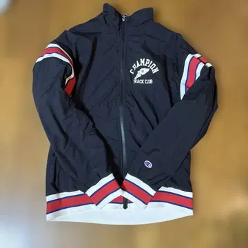 Champion 트랙 자켓 블랙 레드 화이트