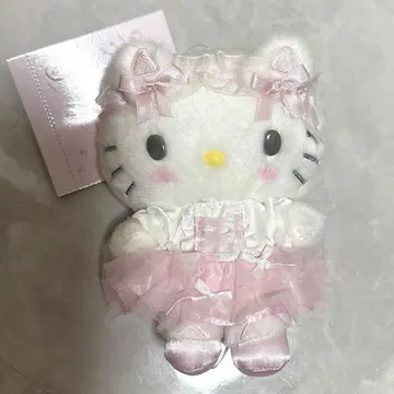 택 포함 새상품 키티 화이트 고양이 발레리나 마스코트 키링