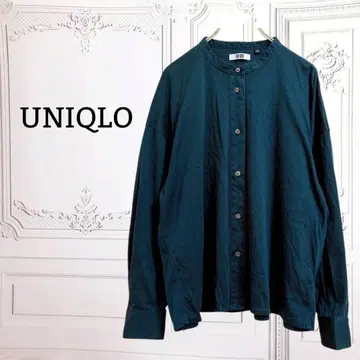유니클로 [ UNIQLO ] 셔츠 스탠드 카라 긴팔 [ F ] 그린 빅