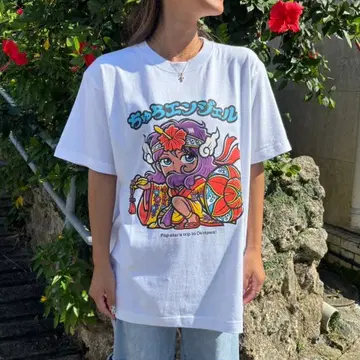 OKINAWAPOP.JP 츄라 엔젤 티셔츠 XL 오키나와 팝 WH