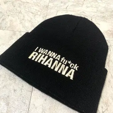 레어 디자인 Rihanna 리한나 니트 모자 비니 캡 자수