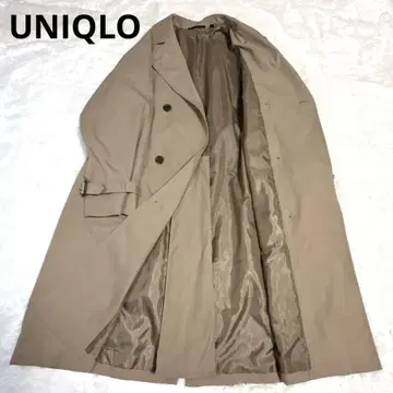 유니클로 베이지 더블 브레스트 트렌치코트 L 사이즈