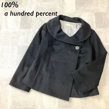 100% a hundred percent 숄 칼라 자켓 블랙